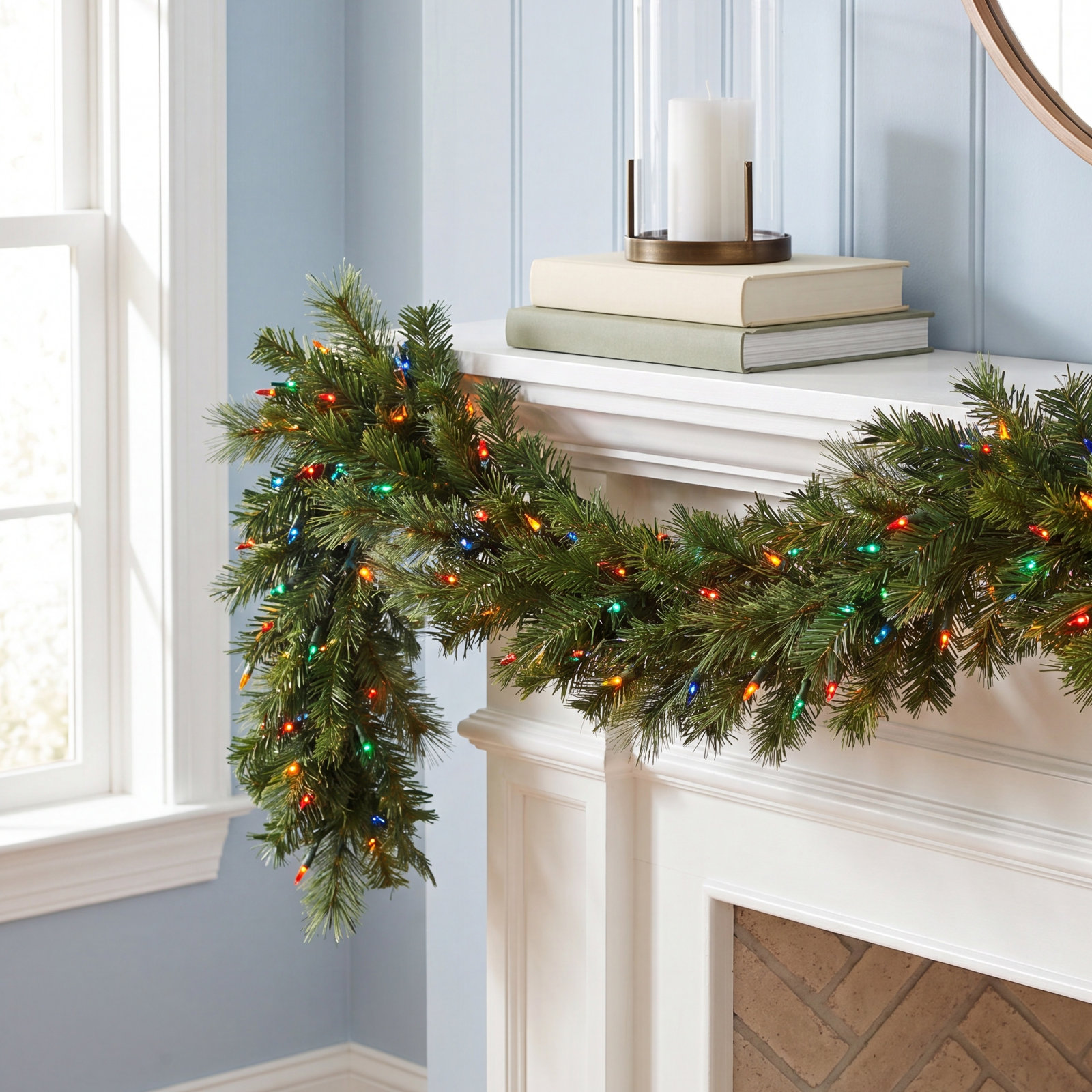 108" Pre-Lit Fir Christmas Garland