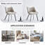 Ensemble 2 pièces, chaises de salle à manger à coussin souple sans accoudoirs, dossier incurvé, gris