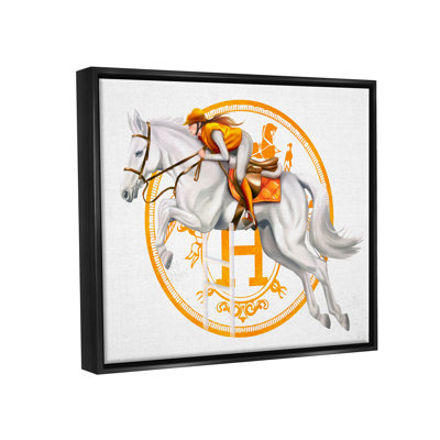 " Jockey Riding Race Horse Glam Fashion Logo " by Ziwei Li