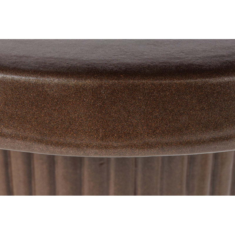 Provenance Signature Outdoor Round Coffee Table, Pyrite Brown