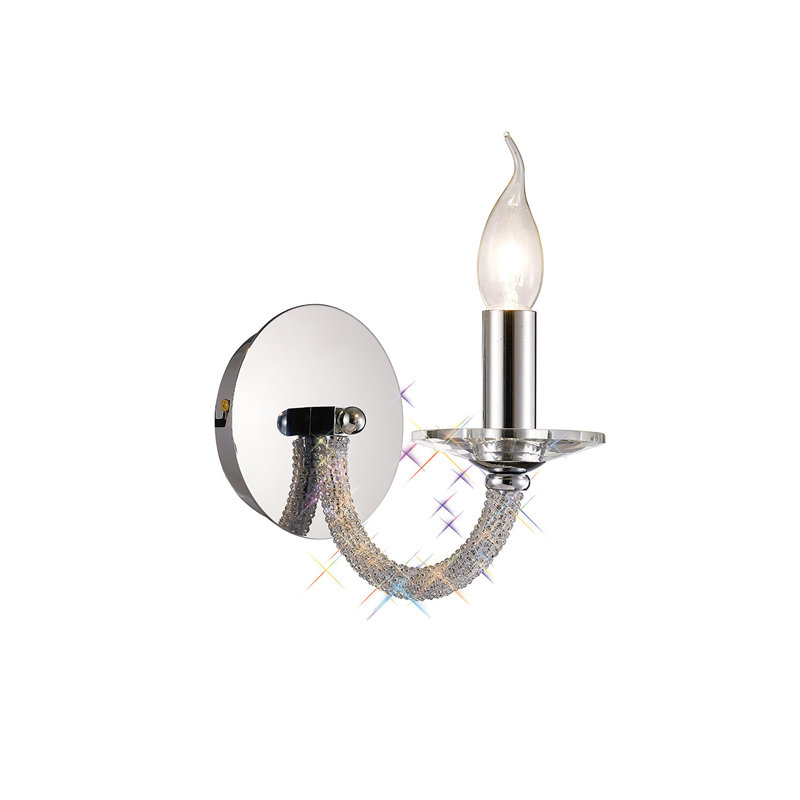 Gelnett Candle Wall Light, Chrome