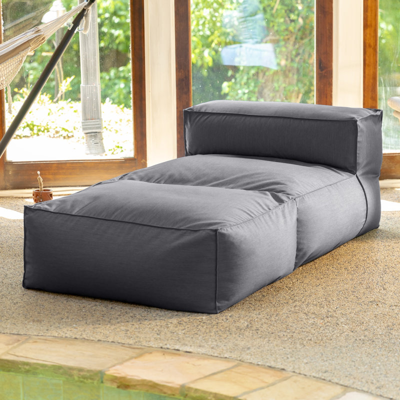 Mariabelen Outdoor Chaise Lounge, Charcoal