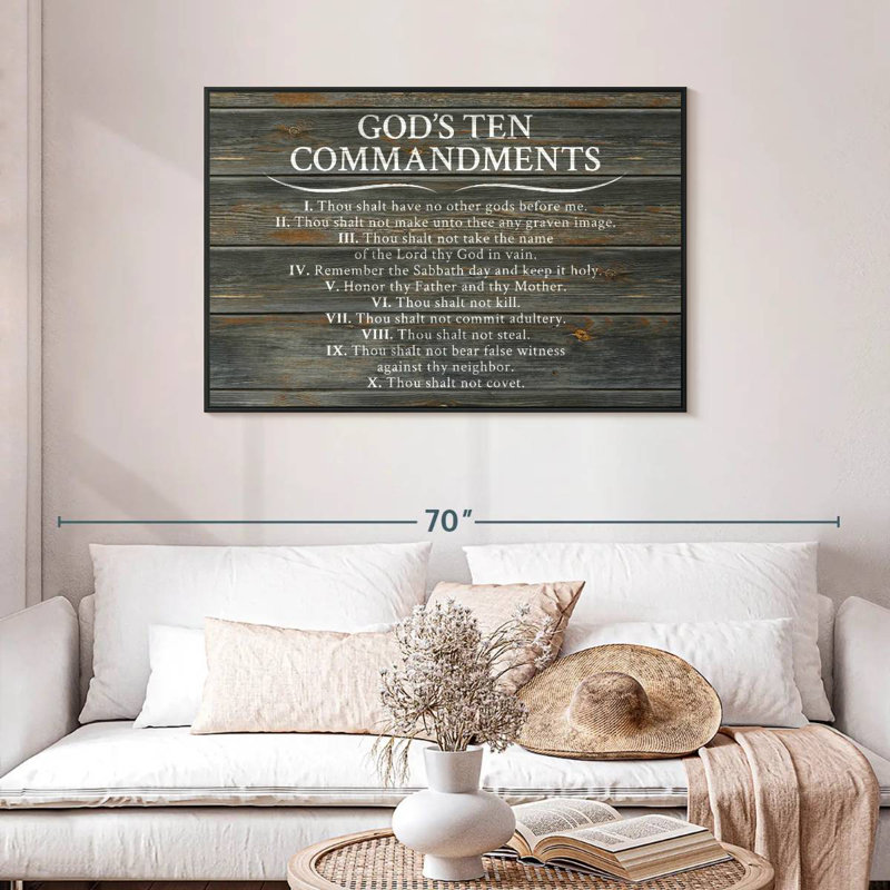 Adella Ten Commandments, H 29 po x l 43 po