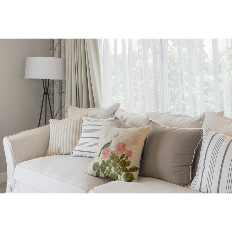 Housse et insert d'oreiller carré, H 26 po x l 26 po, Crème
