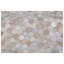 Mosaic Leather Cowhide Geometric Area Rug in Light Beige-40096223