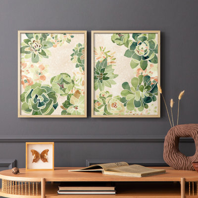 StucciGuilletSucculentsI-Premium, reproduction encadrée - prêt à être accroché - pas de clous requis - pas de clous requis