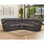Canapé modulaire inclinable manuel en faux cuir Manasas 3 pièces de 97,8 po de largeur-96677589