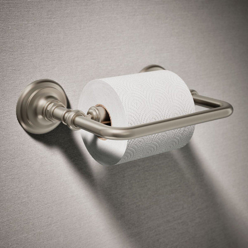 Artifacts® Pivoting Toilet Tissue Holder, Vibrant Brushed Nickel