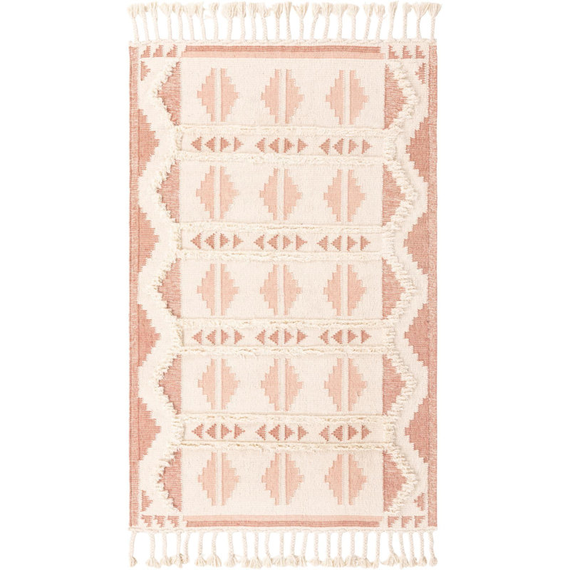 Annunciata Hand Tufted Wool Damask Indoor Rug, Rectangle 5'1" x 8'