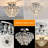 Modern E26 Small Crystal Chandelier Semi Flush Mount Ceiling Light Fixture Silver Ceiling Lamp（Chrome）-1265913221