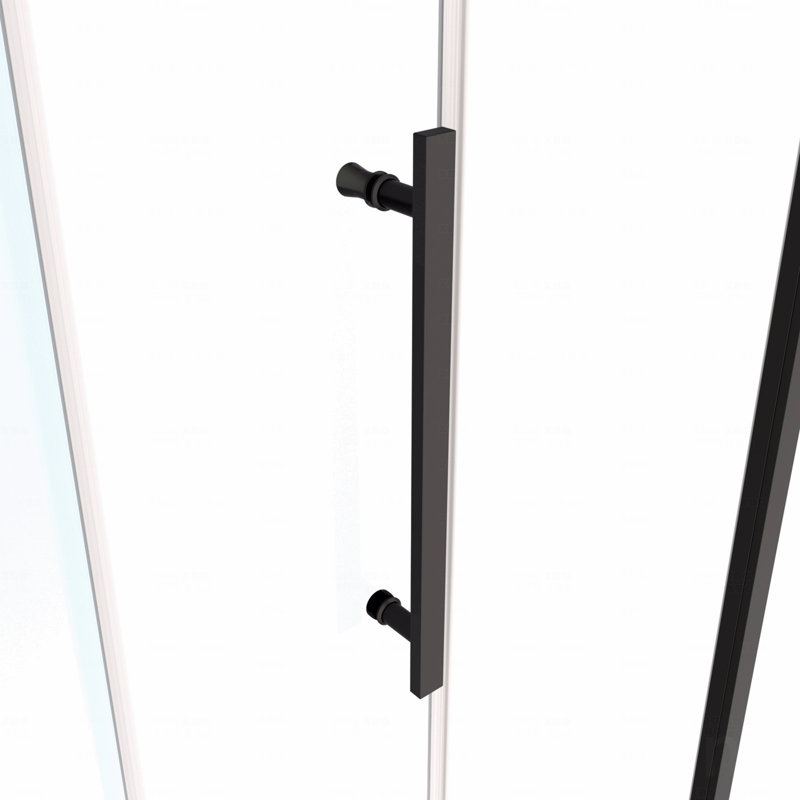 Porte de douche à ouverture coulissante de 50 à 54 po x H 72 po avec porte en verre trempé de 1/4 po