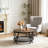 Aumiller 34" Round Coffee Table with Open Storage and Cross Metal Legs-801212335-801212331