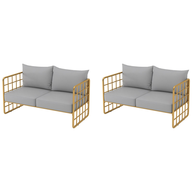 Banc rembourré en similicuir Nordic Light Luxury