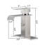 Robinet de salle de bain à cascade, robinet de meuble-lavabo à poignée simple