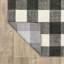 Dashelle Distressed Gingham Plaid Charcoal/Ivory Area Rug-424350346