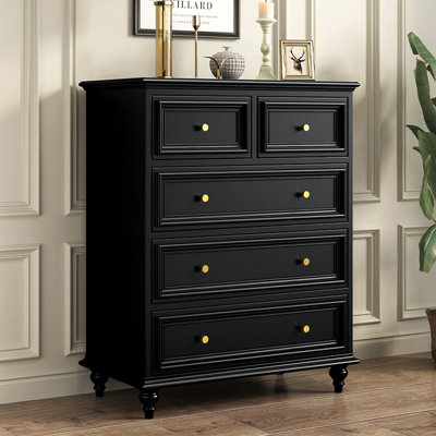 Black Solid + Manufactured Wood Accent Cabinet