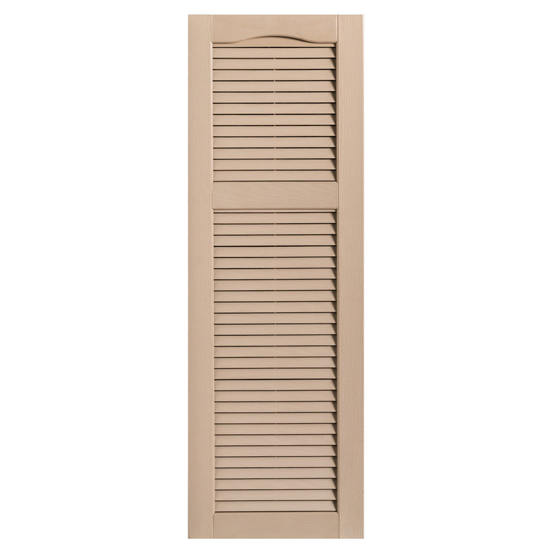 Paire de volets à persiennes style cathédrale, Grès, 36 po, 15 po