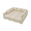 Canapé-lit modulaire rembourré avec rangement beige-906433888