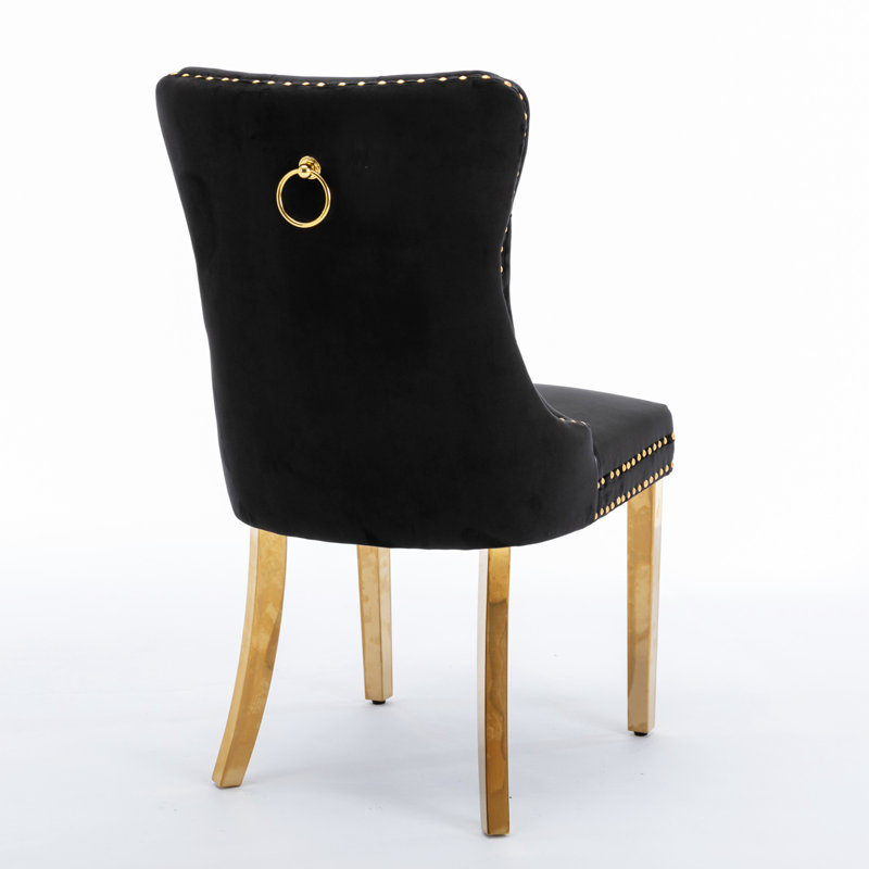 Gigee Dining Chair, Black, Gold