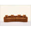 Canapé 4 places orange avec tissu en chenille grain de bois, 30D, éponge double 60 duretés, 4 coussins pour le salon, canapé-lit modulaire pour la maison