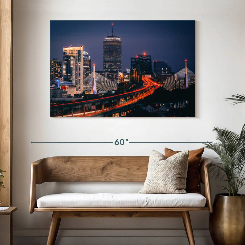 Horizon nocturne de Lynelle à Boston, H 32 po x l 48 po