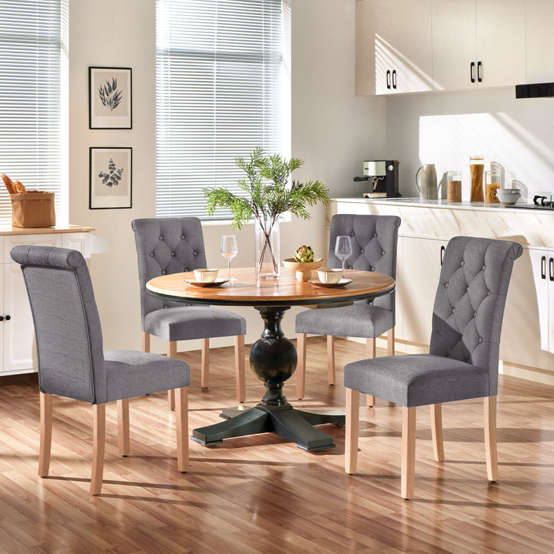  Upholstered Dining Chair, Dark Grey