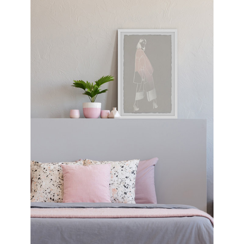 Lady In Pink by Parvez Taj - Single Picture Frame Painting, 91 cm H x 61 cm W