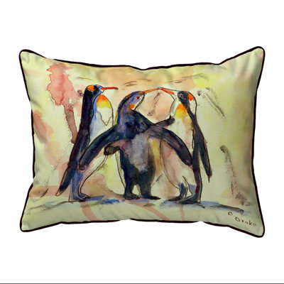 Housse et insert de coussin rectangulaire d'extérieur Penguins