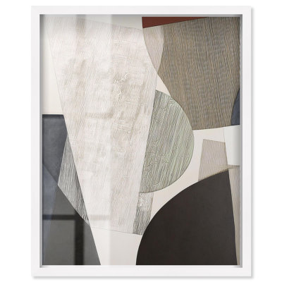 Combed and Swirled IV Shadowbox Print Abstract Wall Decor by Art Remedy, White Frame, 24 x 30