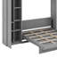 Lit escamotable double avec tablettes, garde-robe et DEL-121087765-121087766