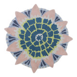 Floral Area Rug in Pink/Blue/Lime