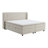 Beige Chenille Bed w/Storage (Mattress Included)