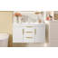 Meuble-lavabo mural 36 po avec lavabo, armoire de rangement flottante avec 2 tiroirs et armoire de salle de bain 36 po-1404592309