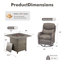 Ensemble de sièges d'extérieur en osier pour 4 personnes avec fauteuils coulissants pivotants-123855005-123855002