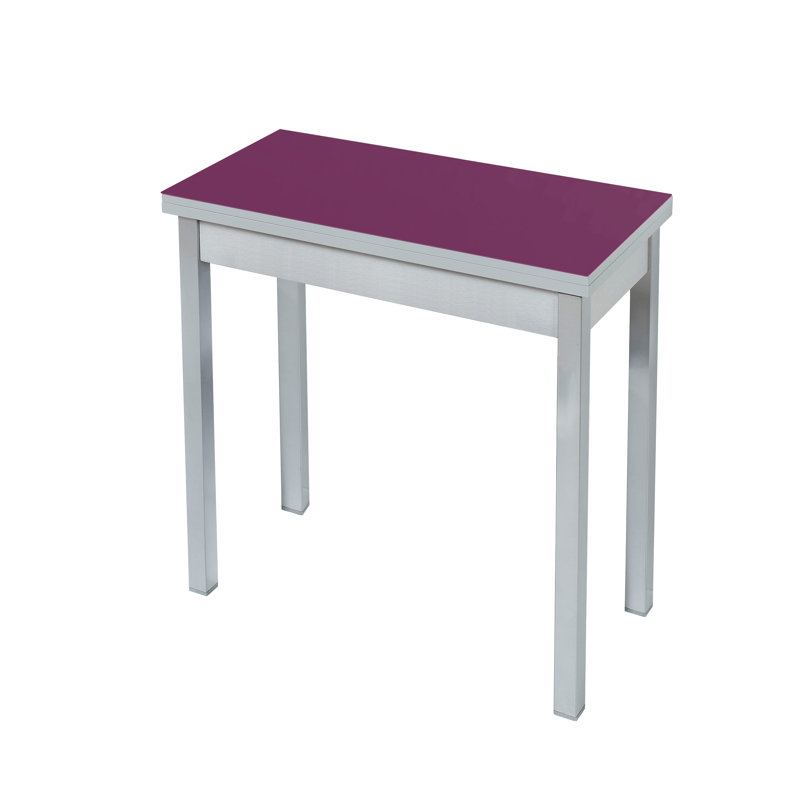 Dhima Glass Top End Table, Berengena