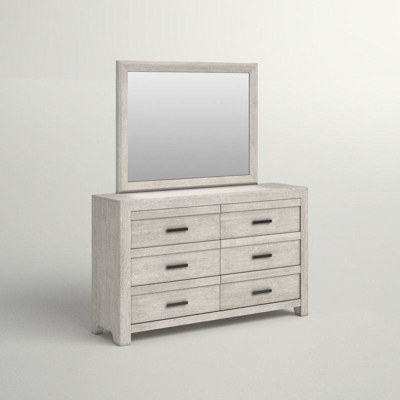 Commode double 6 tiroirs avec miroir Decker