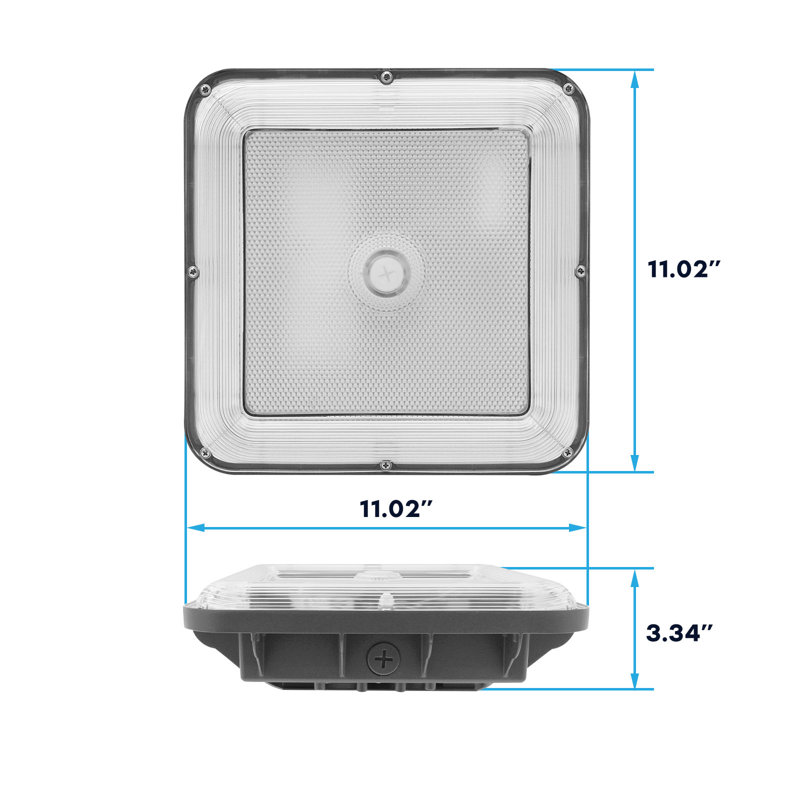 Luminaire de garage à DEL Luxrite Slim, 3CCT, sélectionnable 30/40 / 50W, jusqu'à 6000LM, faisceau 155 °, étanche IP65, 120-277V, à intensité variable, homologué UL, DLC
