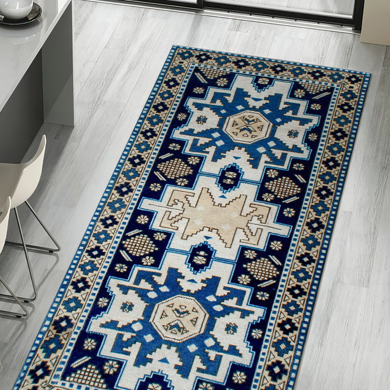 Non-Woven Soft Printed Rug with Intricate Floral Pattern in Neutral Tones Perfect for Adding an Elegant Touch to Your Living Room or Bedroom Decor