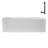 Streamline 66 in. x 34 in. Acrylic Left-Hand Drain Alcove Bathtub in Glossy White With External Drain-108298501