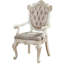 Chaise avec accoudoirs touffetée or rose et perle rose (ensemble de 2)