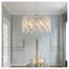 Luxueux lustre rond en cristal argenté - Luminaire suspendu tambour contemporain pour salle à manger, salon et vestibule