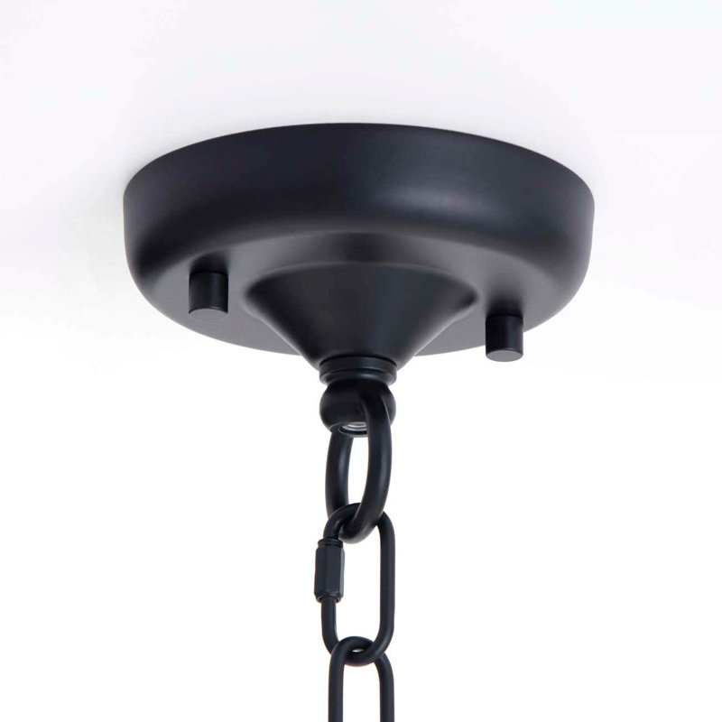 Lustre 6 lumières Zion, Noir mat