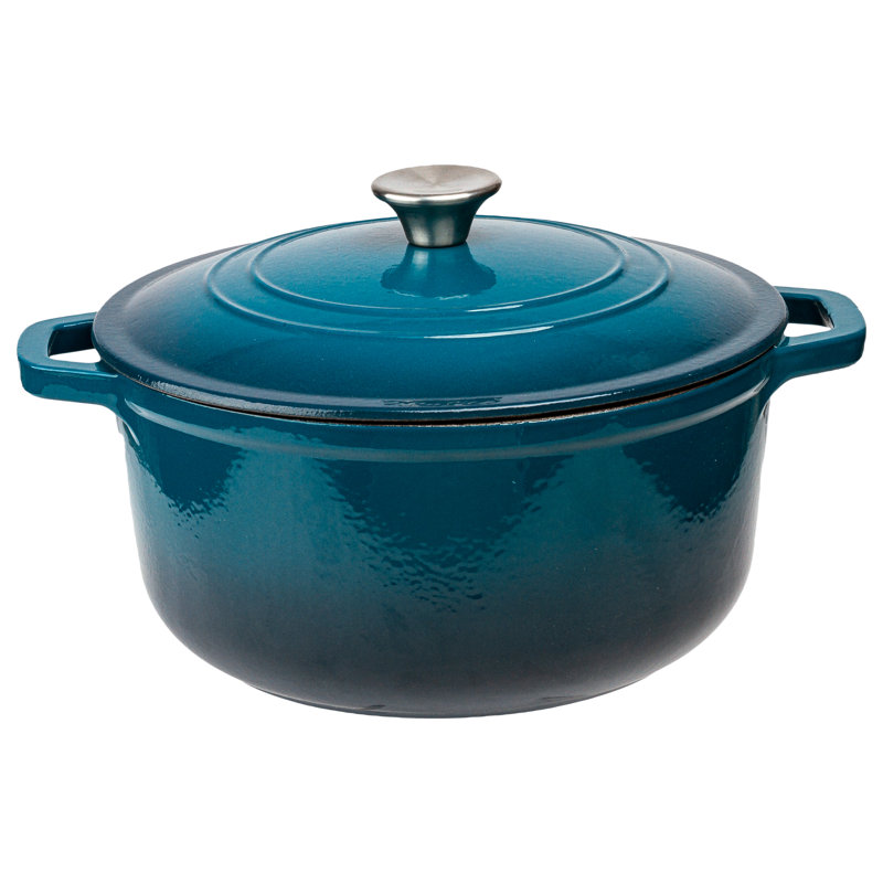 Blue Enameled 2.8 Qt. Cast Iron Dutch Oven