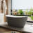 59"L x 28"W Freestanding Acrylic Oval Bathtub, Double Slipper Design with Chrome Drain & Overflow, Spa-Inspired Luxury for Modern Bathrooms-82625189