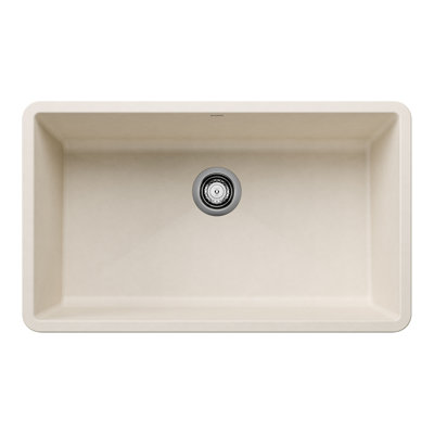 Évier de cuisine à simple cuve en granite avec crépine Precis L 32 po x l 19 po Precis