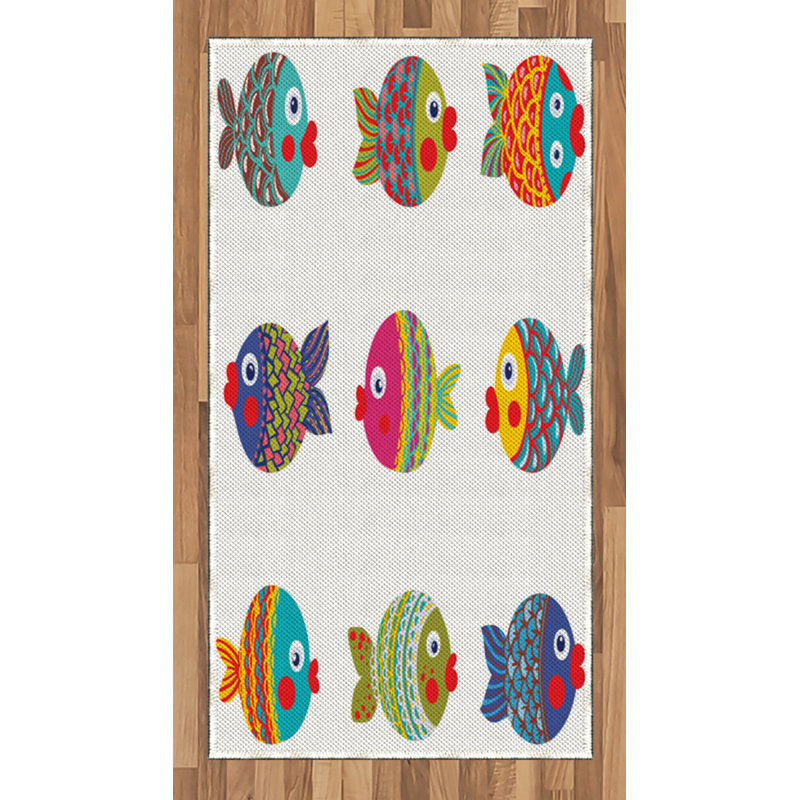 Ethnic High Density Long Fiber Poly Threads Decorative Area Rug Carpet, Rectangle 2'7" x 5'
