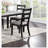 Classic Stylish Black Finish 5Pc Dining Set Kitchen Dinette Wooden Top Table And Chairs Upholstered Cushions Seats Ladder Back Chair Dining Room-618526394