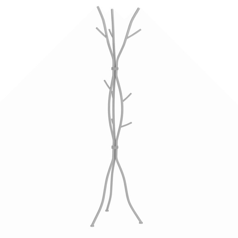 Coat Rack Entry Hall Tree FreeStanding Entryway Coat Modern Hall Tree Entryway Rack, Silver