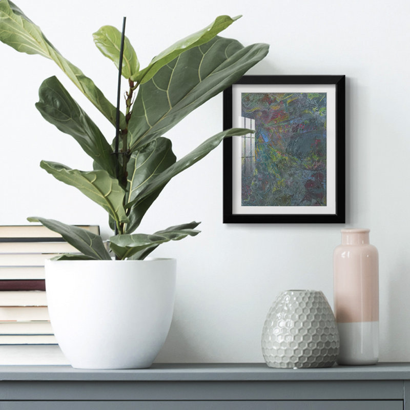 Melt Down II -Framed Print, 25.5" H x 17.5" W, Black