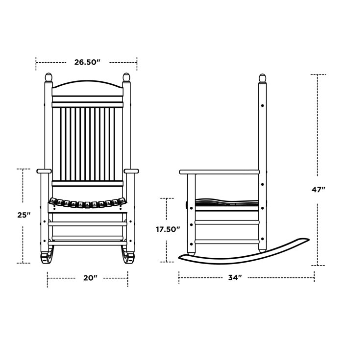 POLYWOOD® Jefferson Rocking Chair & Reviews | Wayfair